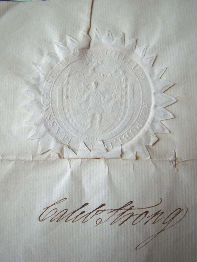 A Massachuestts Military Appointment of an Ensign signed by Gov. CALEB STRONG on Sept. 17, 1804 — image 2